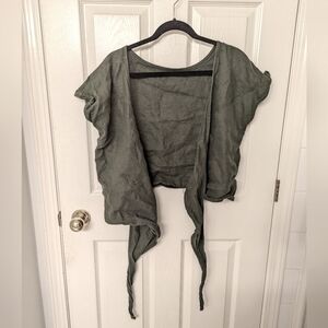 Free Label Frannie Wrap Top Line Green Size L